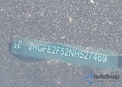 2022 Honda Civic Sport from USA, damaged, VIN 2HGFE2F52NH527469